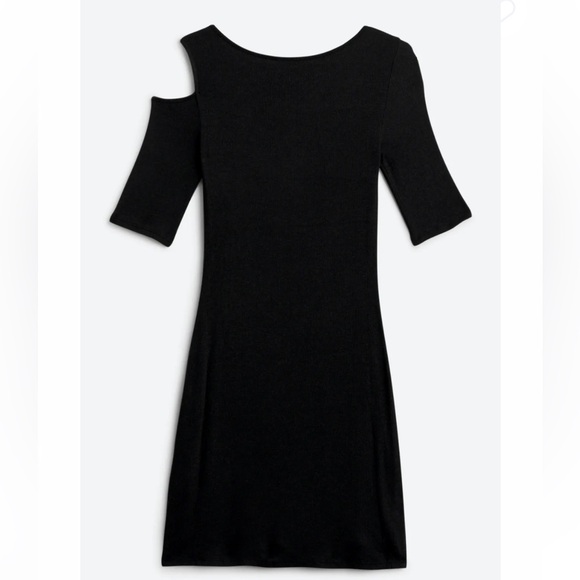 GOLDRAY Xandra Ribbed Knit Dress - Black - Size Large - Picture 2 of 3